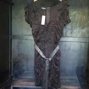 bebe Eliana Ruffle Lace Dress